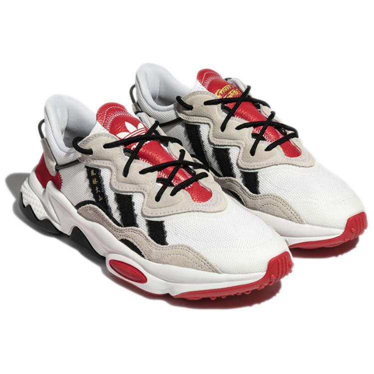 Кроссовки унисекс Adidas Ozweego Bait X Street Fighter Ryu белые-бежевые, 43 1/3 EU