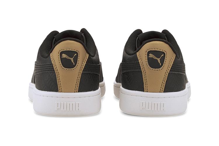 Кеды женские PUMA Vikky V2 Sig черные, белые, золотые, 35.5 EU
