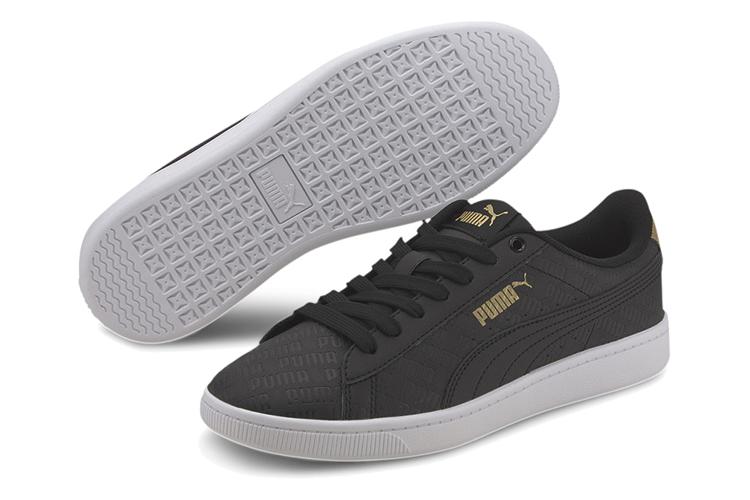 Кеды женские PUMA Vikky V2 Sig черные, белые, золотые, 35.5 EU