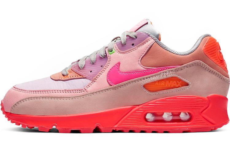 Кроссовки женские Nike Air Max 90 Prm platinum crimson/bright purple, 44.5 EU