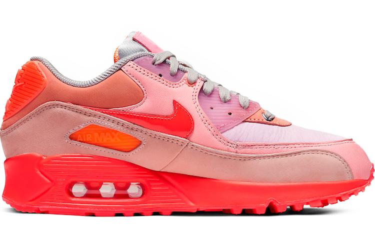 Кроссовки женские Nike Air Max 90 Prm platinum crimson/bright purple, 44.5 EU