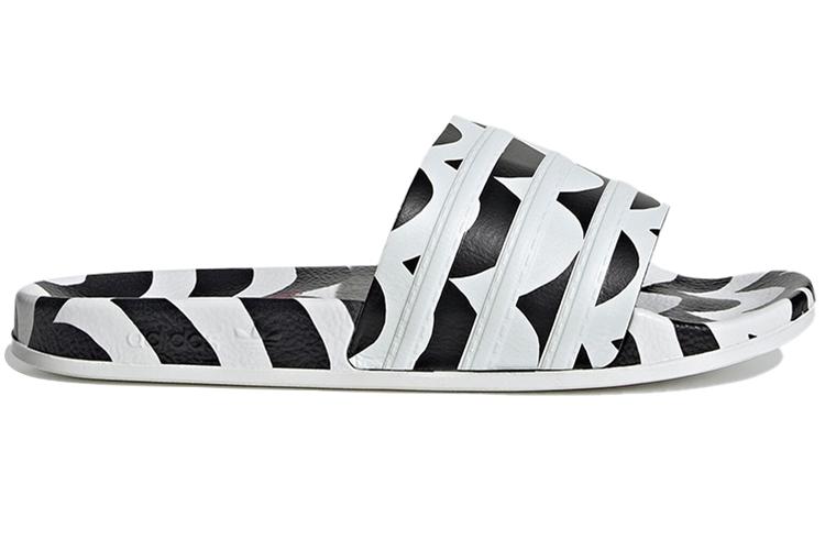 Шлепанцы женские Adidas Adilette Marimekko белые-черные, 36 2/3 EU
