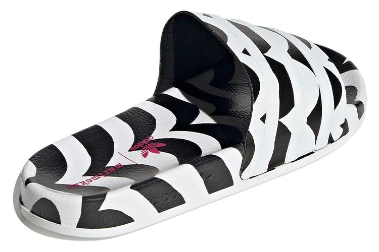 Шлепанцы женские Adidas Adilette Marimekko белые-черные, 36 2/3 EU
