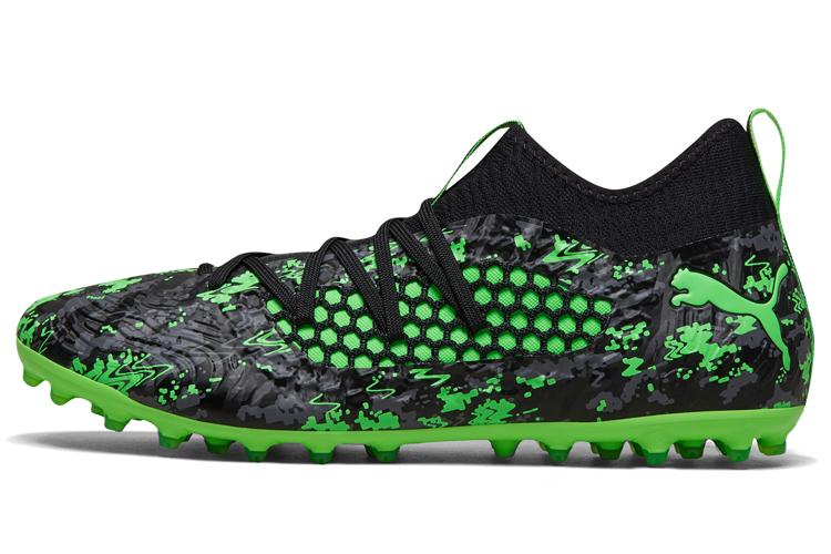 Футбольные бутсы PUMA Future 19.3 Netfit MG черные-зеленые, 44.5 EU