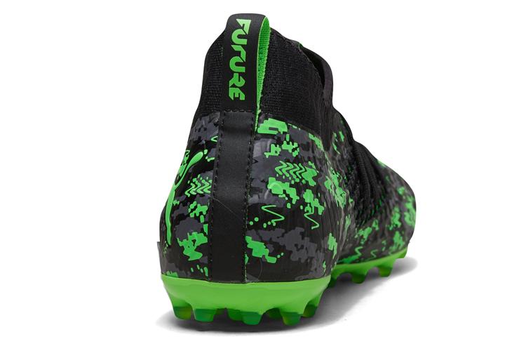 Футбольные бутсы PUMA Future 19.3 Netfit MG черные-зеленые, 44.5 EU