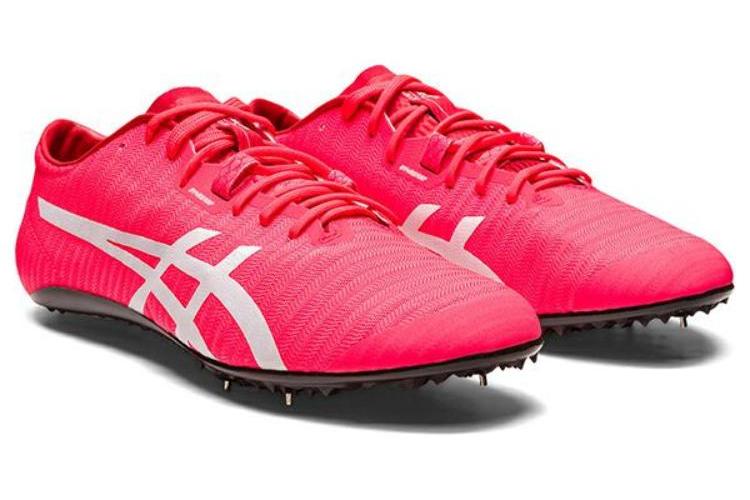 Кроссовки унисекс ASICS Metasprint розовые и белые, 42 EU