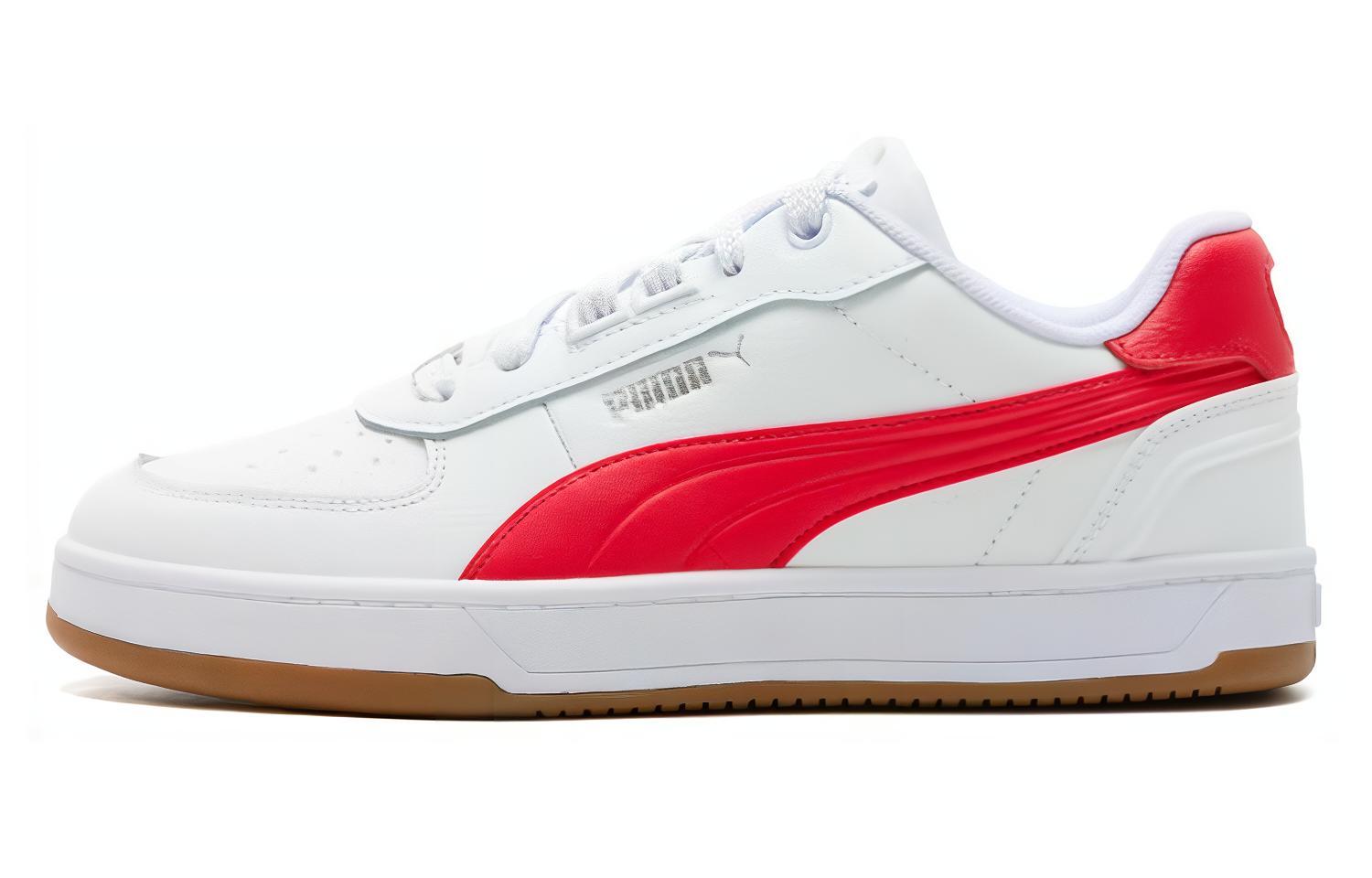 Кеды унисекс PUMA Caven 20 Lux белые, красные, 41 EU