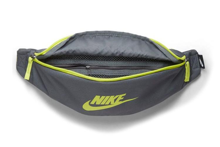 Сумка Nike Heritage Polyester Sling Bag серый желто-зеленый