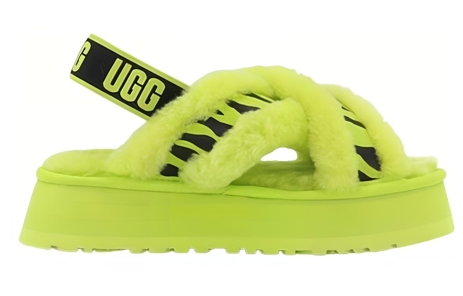 Сандалии женские UGG DISCO Cross Slide Animalia зеленые, 38 EU