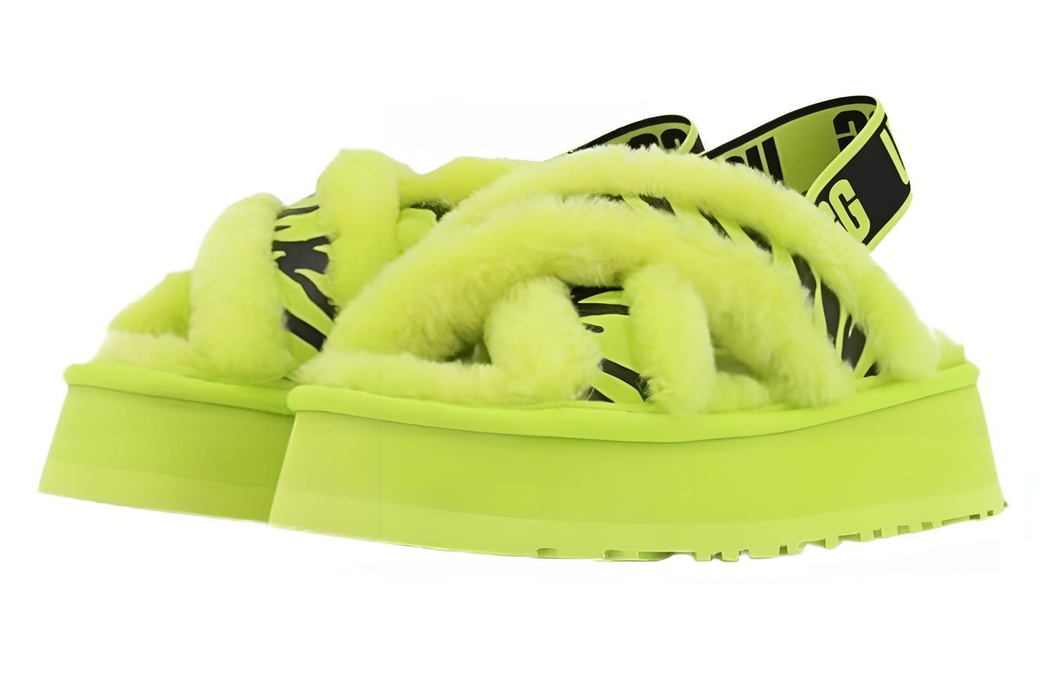 Сандалии женские UGG DISCO Cross Slide Animalia зеленые, 38 EU