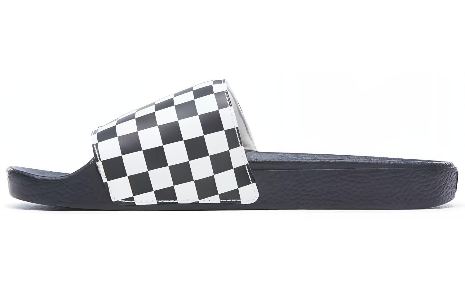 Шлепанцы Vans Slide-On белые, черные