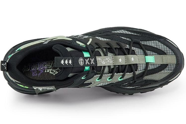 Кроссовки унисекс Kappa Player Zhao Diyu K0BX5MM01D-990 черно-зелёные, 37 EU