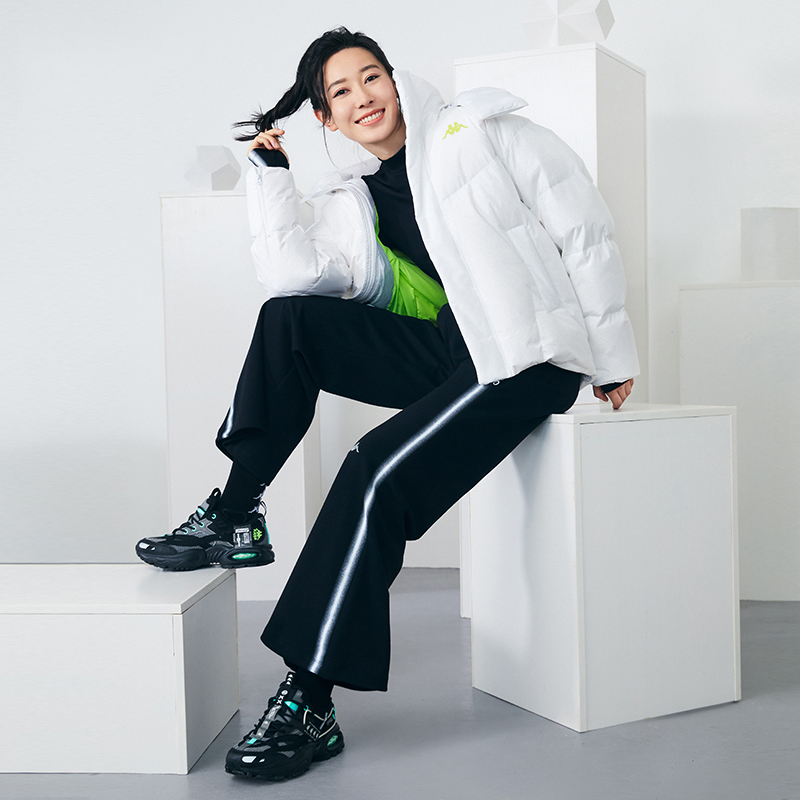 Кроссовки унисекс Kappa Player Zhao Diyu K0BX5MM01D-990 черно-зелёные, 37 EU