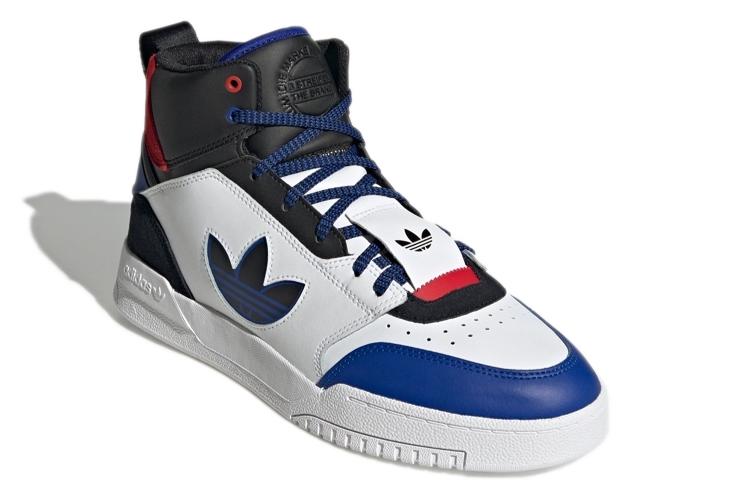 Кроссовки мужские Adidas Originals Drop Step Mid Top белый/черный/синий, 40 2/3 EU