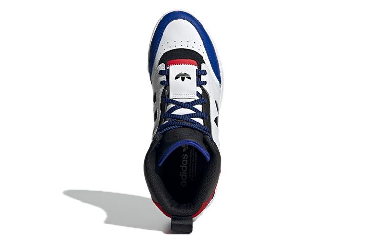 Кроссовки мужские Adidas Originals Drop Step Mid Top белый/черный/синий, 40 2/3 EU