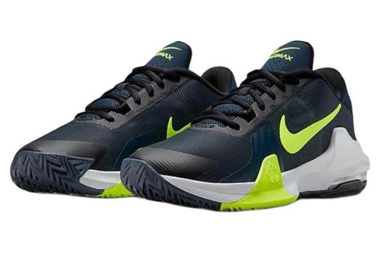 Кроссовки унисекс Nike Air Max Impact 4 armory navy volt, 38.5 EU