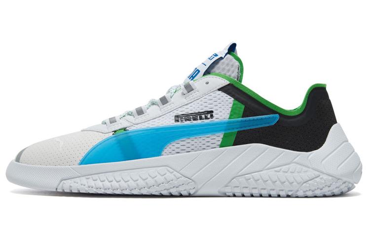 Кроссовки унисекс PUMA Replicat X Motorsport белые-голубые, 42 EU