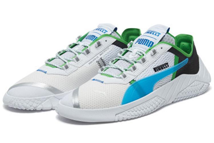 Кроссовки унисекс PUMA Replicat X Motorsport белые-голубые, 42 EU