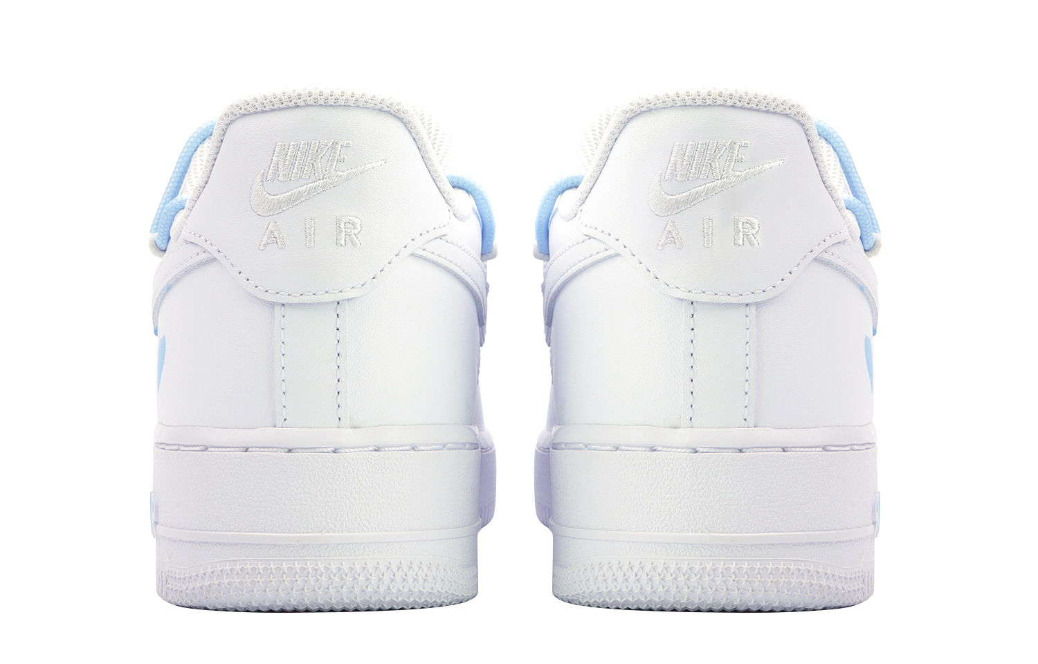Кеды женские Nike Air Force 1 Low GS белые с голубым, 40.5 EU