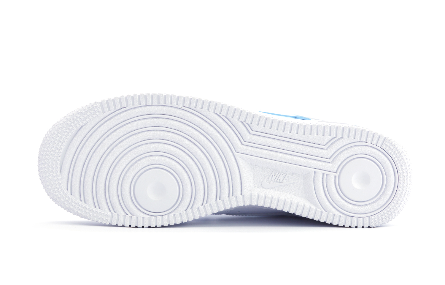 Кеды женские Nike Air Force 1 Low GS белые с голубым, 40.5 EU