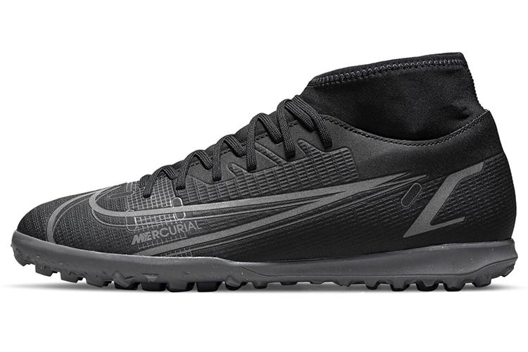 Футбольные бутсы мужские Nike Mercurial Superfly 8 Club Tf черные серые, 41 EU