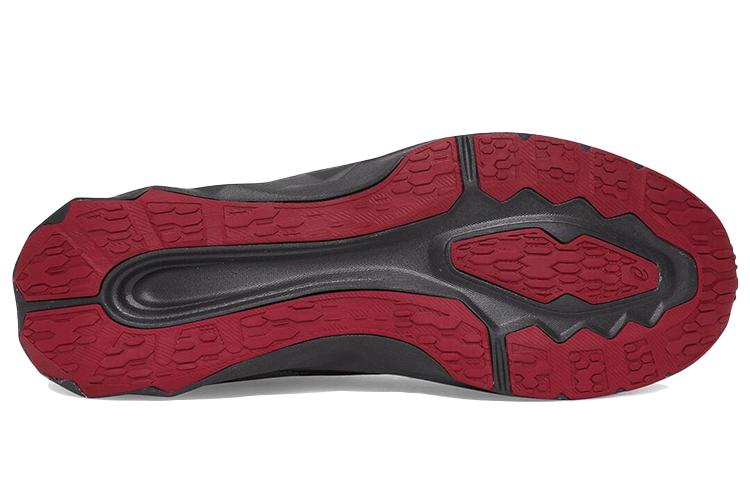 Кроссовки унисекс ASICS Novablast Slam Jam серые-красные, 44.5 EU