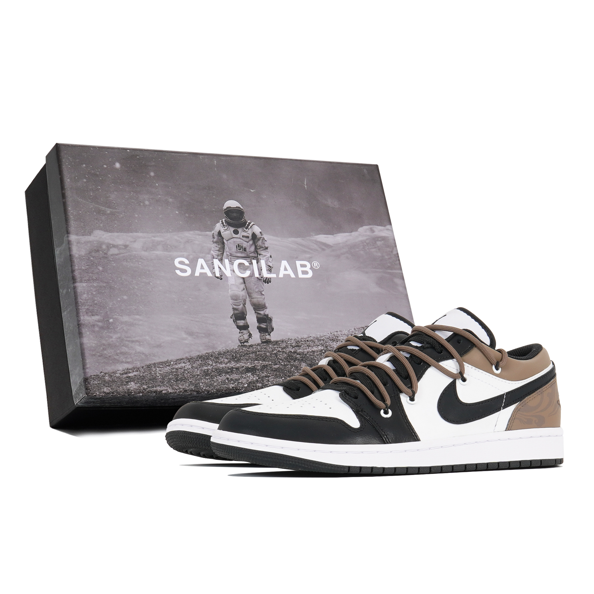 Кроссовки мужские Jordan Air Jordan 1 Low белые, 45 EU