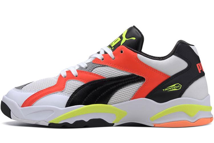 Кроссовки унисекс PUMA Performer Retro белые, красные, желтые, 35.5 EU