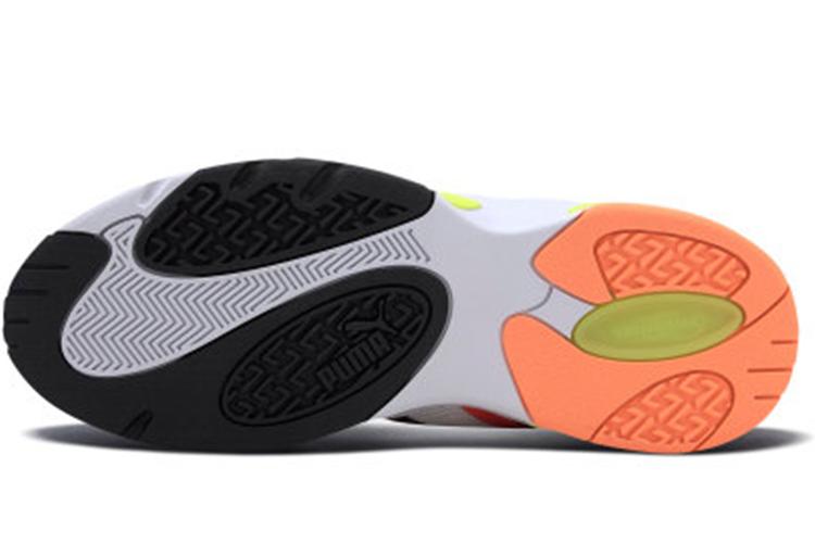 Кроссовки унисекс PUMA Performer Retro белые, красные, желтые, 35.5 EU