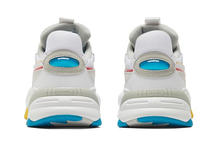 Кроссовки женские PUMA RS 2K Power Play Wns белые, серые, желтые, 38.5 EU