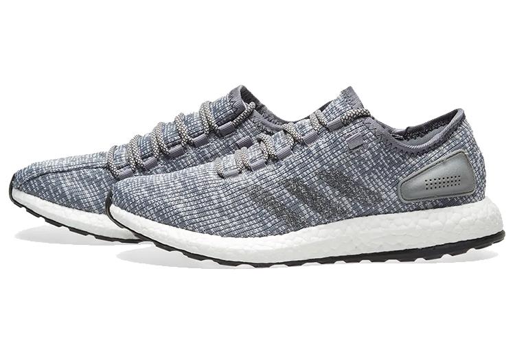 Кроссовки унисекс Adidas Pure Boost 2017 серо-белые, 40 2/3 EU