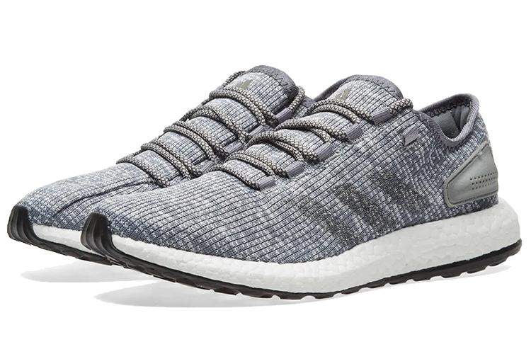 Кроссовки унисекс Adidas Pure Boost 2017 серо-белые, 40 2/3 EU