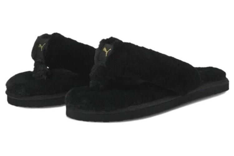 Шлепанцы женские PUMA Fluff Flip BX черные, 38 EU