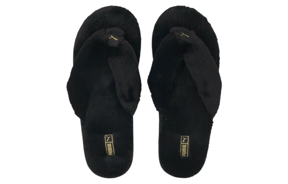 Шлепанцы женские PUMA Fluff Flip BX черные, 38 EU
