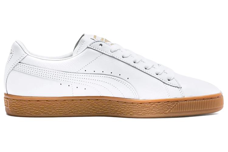 Кроссовки мужские PUMA Basket Classic Gum Deluxe белые золотые, 42 EU