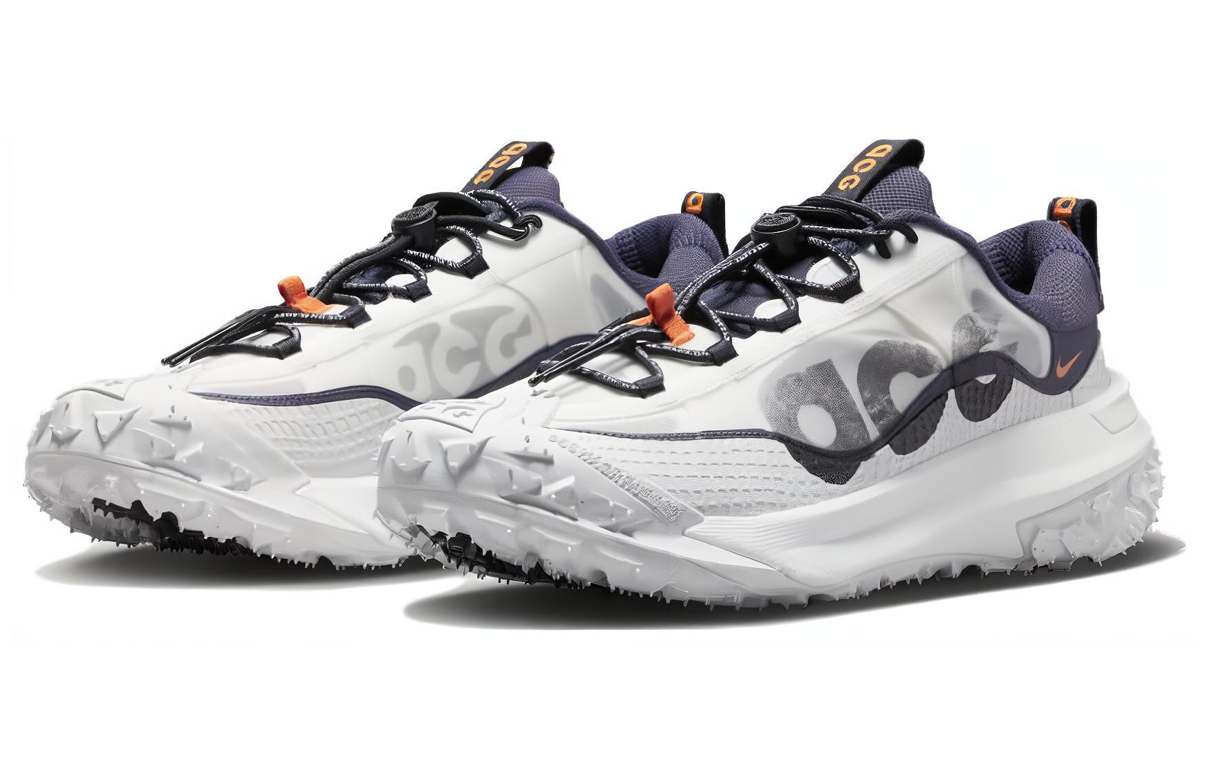 Спортивные ботинки мужские Nike ACG Mountain Fly 2 Low белые и ярко-мандариновые, 40 EU