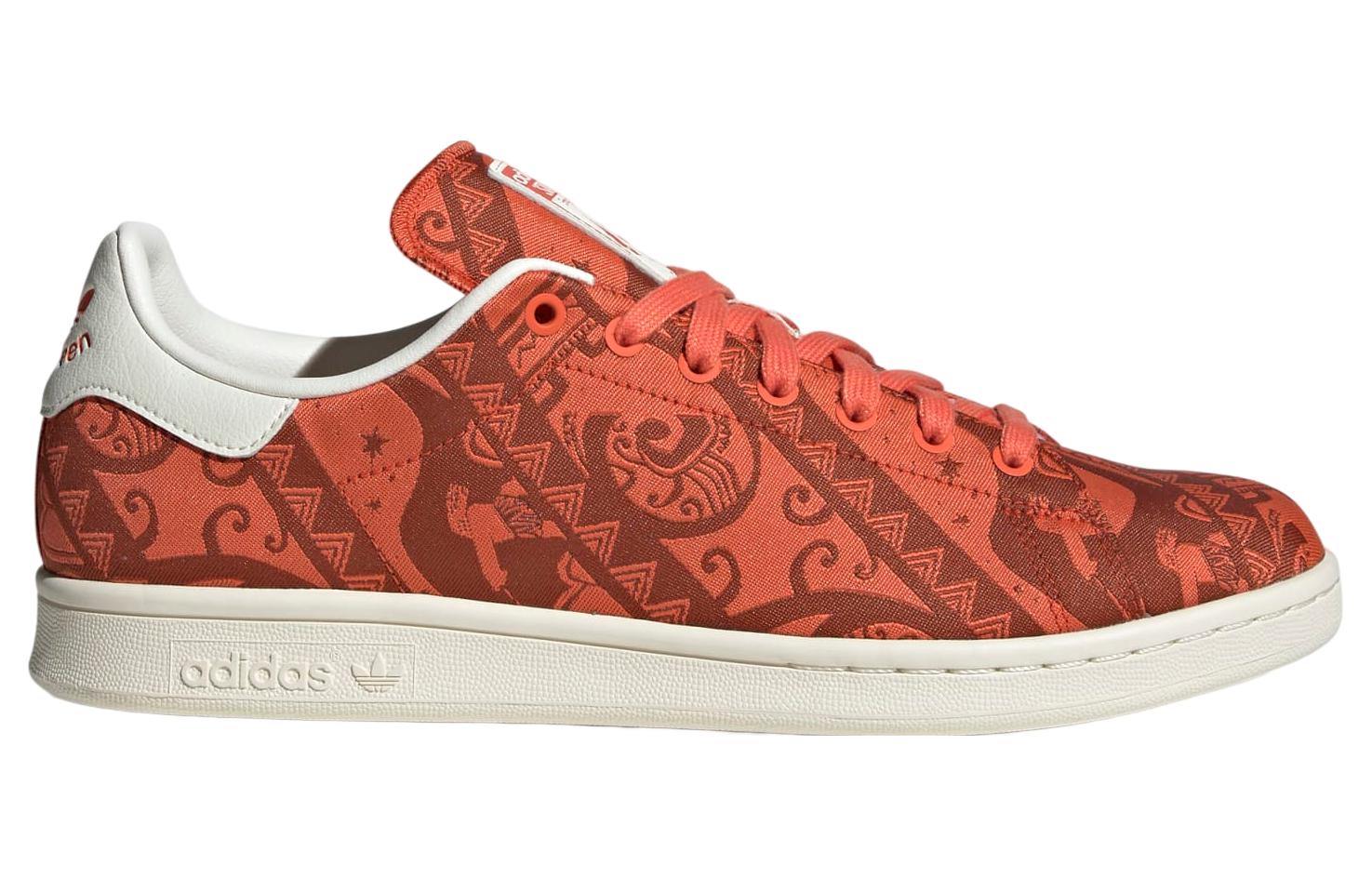 Кроссовки мужские Adidas Stan Smith Moana племенной принт, orange-white, 42 EU