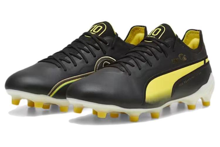 Футбольные бутсы мужские PUMA King Ultimate Pel FG/AG черные, желтые