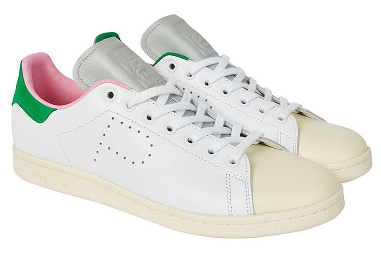 Кроссовки унисекс Adidas Palace X Stan Smith белые, зеленые, розовые, 43 1/3 EU