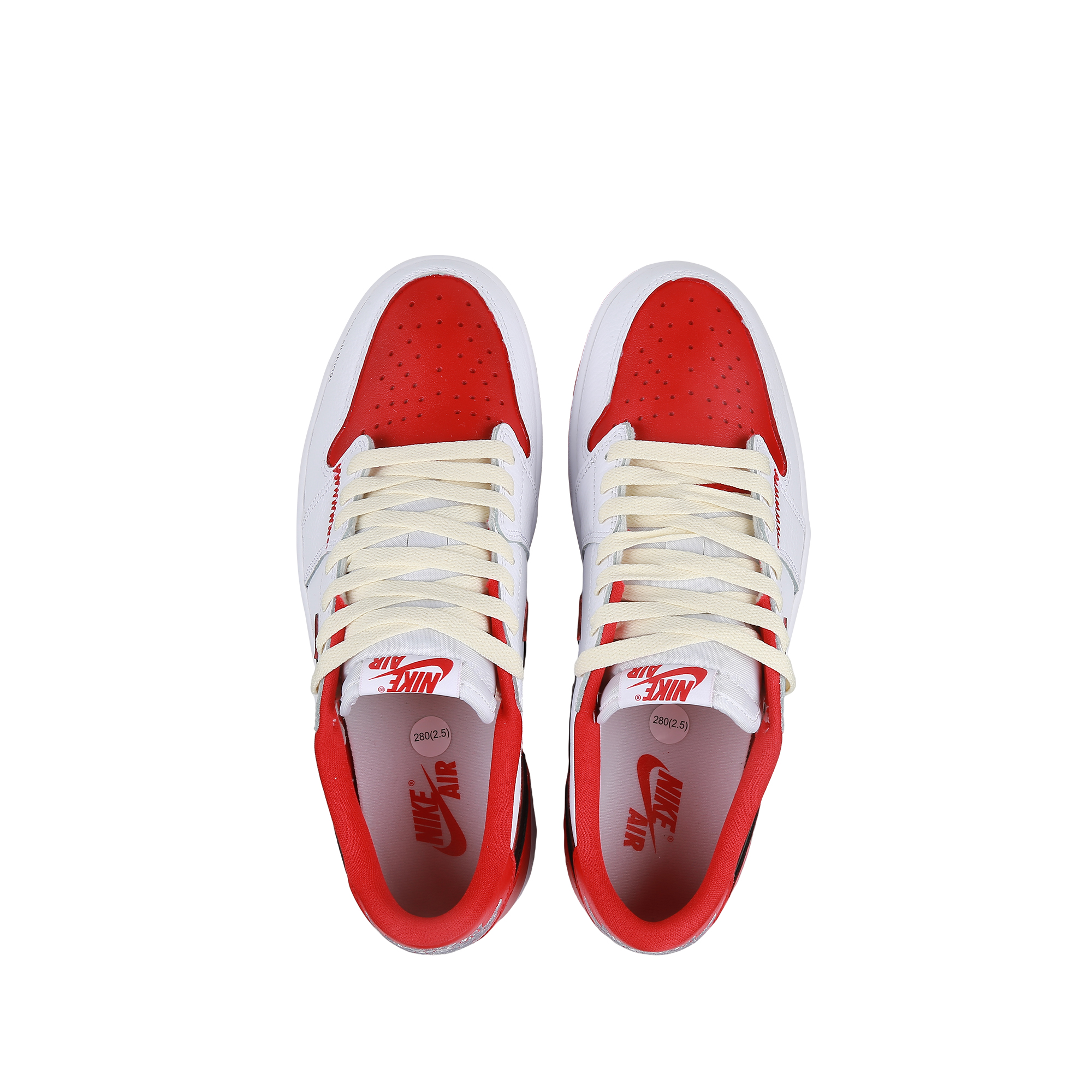 Кроссовки унисекс Jordan Air Jordan 1 Low 'Nothing', красные, белые, черные, 41 EU