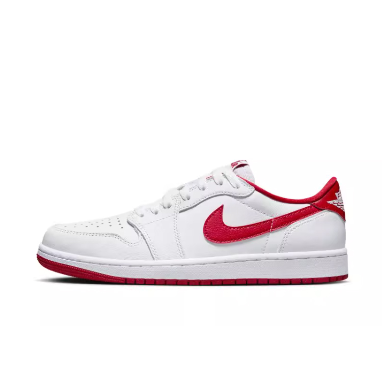 Кроссовки унисекс Jordan Air Jordan 1 Low 'Nothing', красные, белые, черные, 41 EU