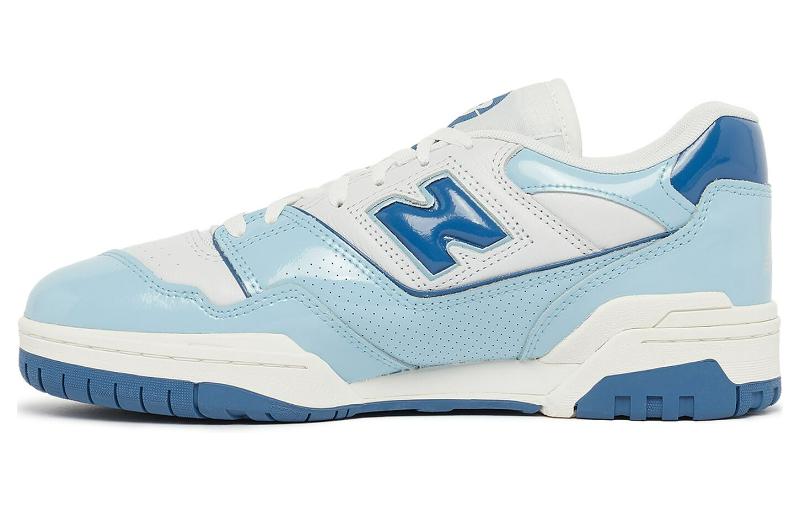 Спортивные кеды мужские New Balance 550 Patent Leather Pack Chrome Blue, blue white, 38 EU