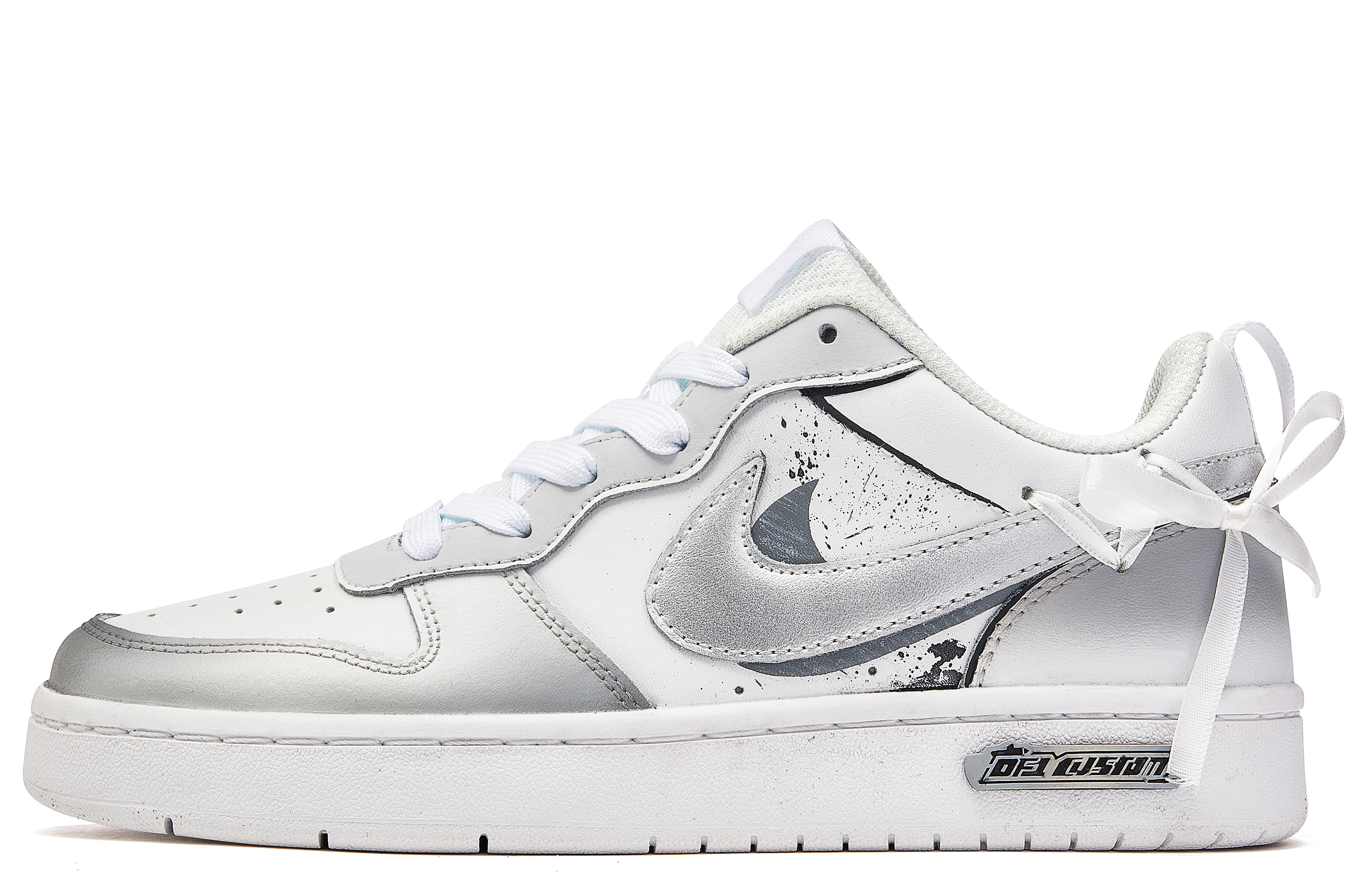 Кеды женские Nike Court Borough Low ADCDAVINCI серебристо-белые, 36.5 EU