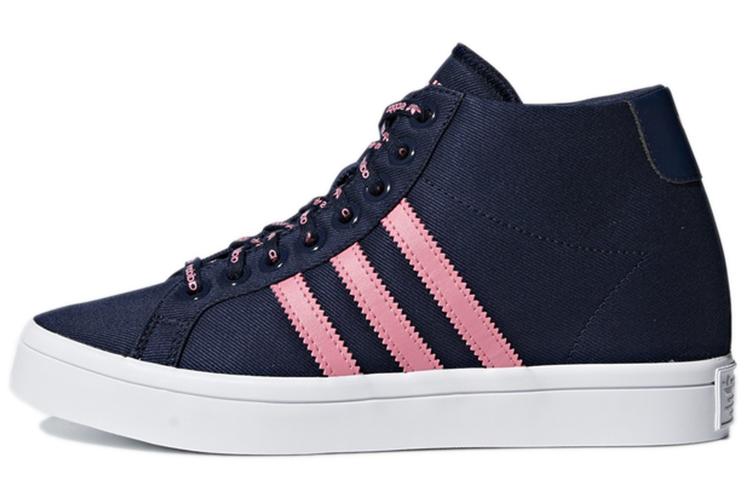 Кеды женские Adidas Courtvantage Heel 3ST черные, белые, розовые, 38 2/3 EU