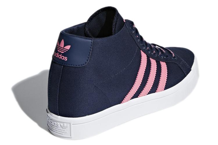 Кеды женские Adidas Courtvantage Heel 3ST черные, белые, розовые, 38 2/3 EU