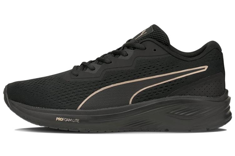 Кроссовки унисекс PUMA Aviator черные с розовым золотом