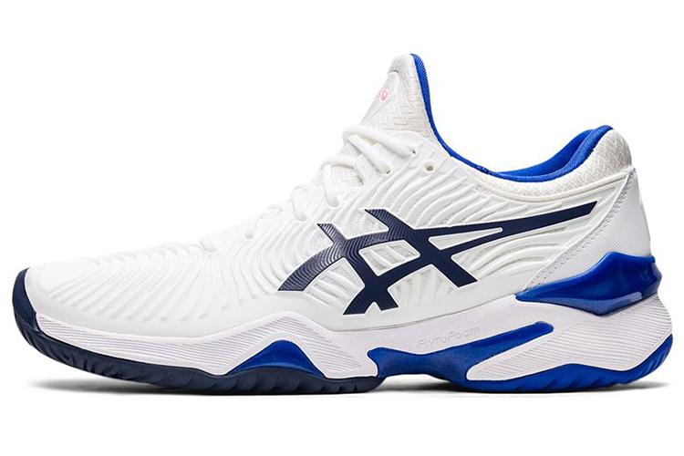 Кроссовки женские ASICS Court FF 2 белые и синие, 41.5 EU