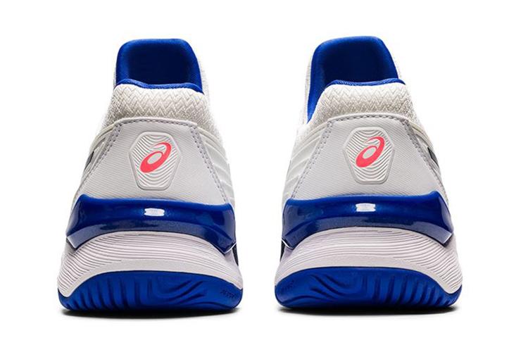 Кроссовки женские ASICS Court FF 2 белые и синие, 41.5 EU