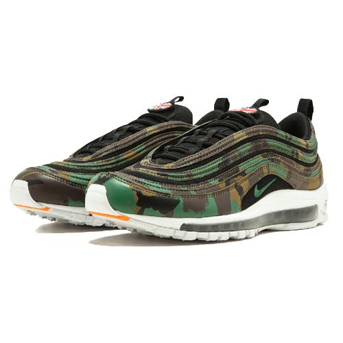Кроссовки унисекс Nike Air Max 97 Country Camo, зеленые-коричневые, 41 EU