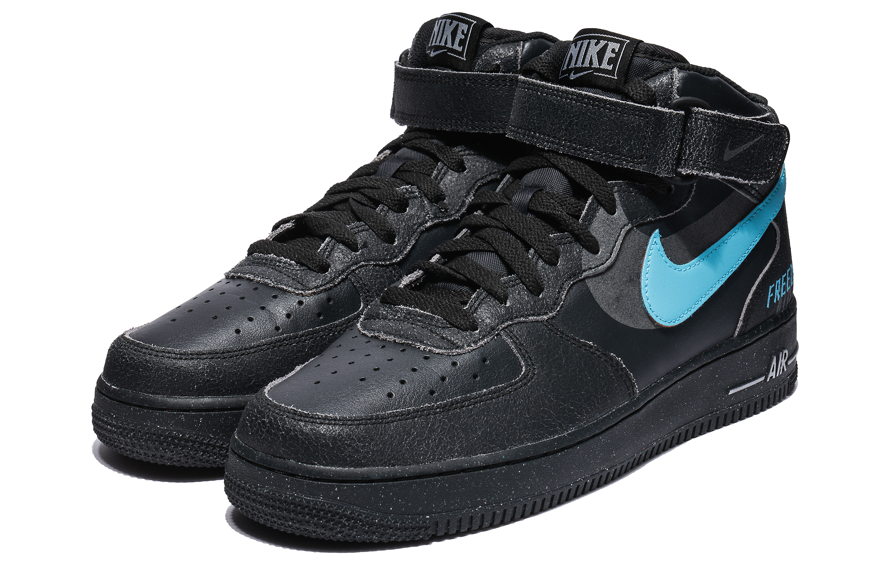 Кеды мужские Nike Air Force 1 Mid-Top чёрные, 42 EU